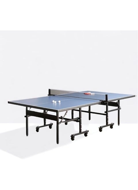 Advantage Sports Table Tennis Table Foldable Ping Pong Table, TT Blue Table, International Big Size, Quickplay 10 Minute Assembly With Playback Mode (Blue)