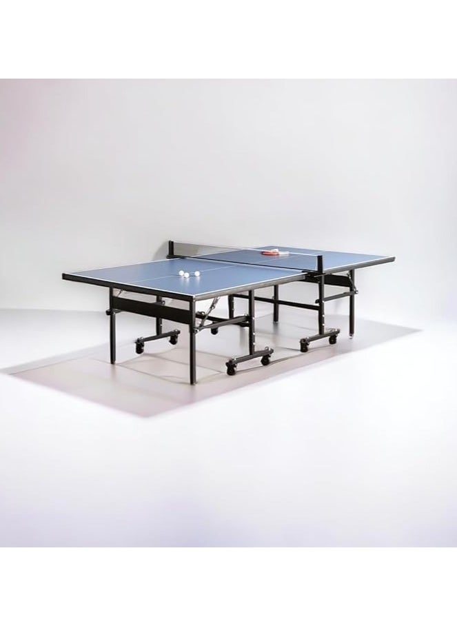AL BADER - Advantage Sports Table Tennis Table Foldable Ping Pong Table, TT Blue Table, International Big Size, Quickplay 10 Minute Assembly With Playback Mode (Blue) - Image 1