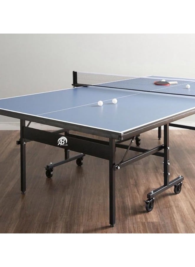 AL BADER - Advantage Sports Table Tennis Table Foldable Ping Pong Table, TT Blue Table, International Big Size, Quickplay 10 Minute Assembly With Playback Mode (Blue) - Image 1