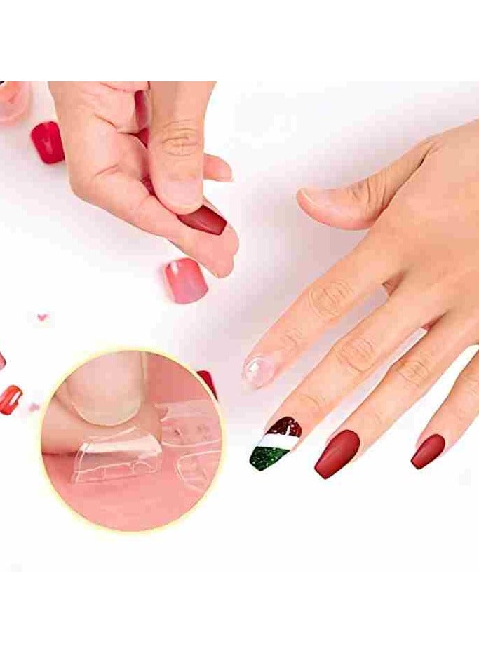 480pcs Double-Side Nail Glue Sticker, False Nail Glue Jelly Gel Tape Adhesive Tabs Nail Glue Transparent Flexible Adhesive Fake Nails Tips for Manicure (20 Sheets) - Image 2