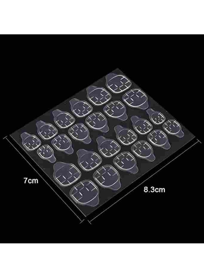 480pcs Double-Side Nail Glue Sticker, False Nail Glue Jelly Gel Tape Adhesive Tabs Nail Glue Transparent Flexible Adhesive Fake Nails Tips for Manicure (20 Sheets) - Image 3
