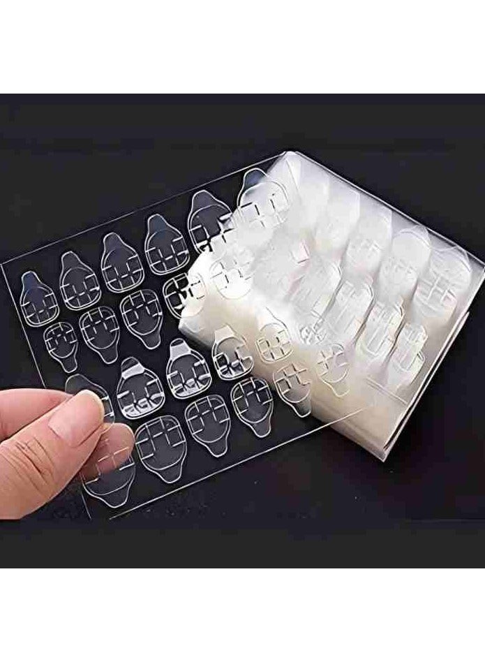 480pcs Double-Side Nail Glue Sticker, False Nail Glue Jelly Gel Tape Adhesive Tabs Nail Glue Transparent Flexible Adhesive Fake Nails Tips for Manicure (20 Sheets) - Image 4