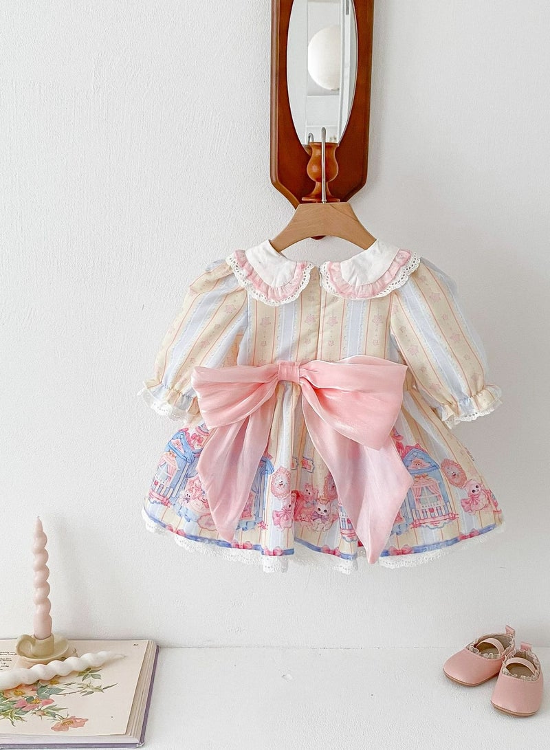 Girl Lolita Princess Dress, Baby Girl, Baby Girl, Western Style, 0-7 Years Old Long Sleeve Dress - Image 3