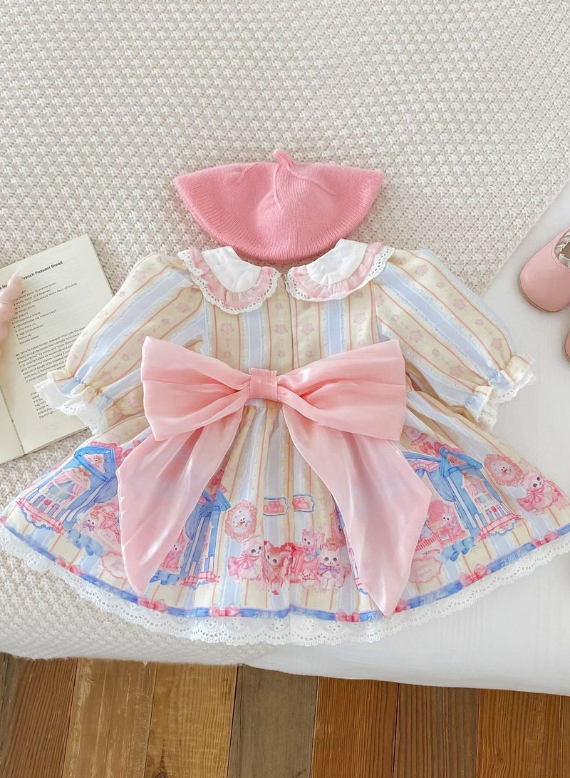 Girl Lolita Princess Dress, Baby Girl, Baby Girl, Western Style, 0-7 Years Old Long Sleeve Dress - Image 2