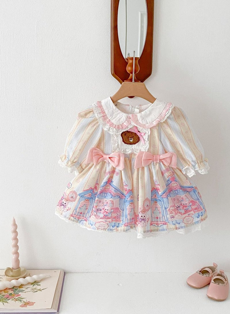 Girl Lolita Princess Dress, Baby Girl, Baby Girl, Western Style, 0-7 Years Old Long Sleeve Dress - Image 4