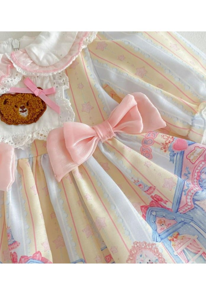 Girl Lolita Princess Dress, Baby Girl, Baby Girl, Western Style, 0-7 Years Old Long Sleeve Dress - Image 5
