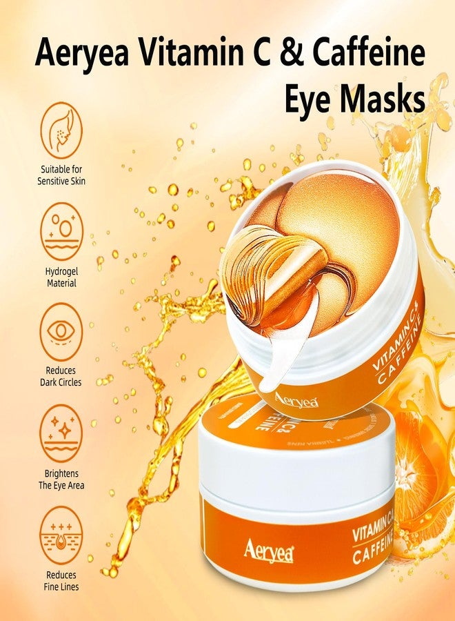 Aeryea Under Eye Patches with Vitamin C & Caffeine 30 Pairs for Dark Circles, Fine Lines and Puffiness, with Niacinamide Hydra-Gel Collagen, Skin Care for Men & Women - Image 2