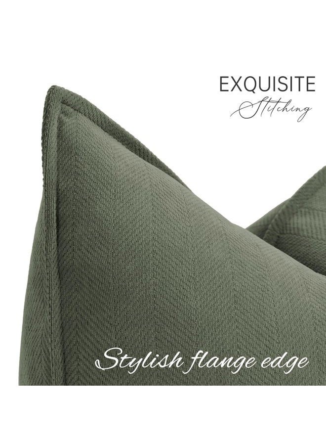 ZWJD Sofa Cushion Covers Set of 2 Chenille Sofa Cushions with Elegant Design, Soft and Luxury Decorative Cushion for Sofa, Bed and Home Decoration - Image 2