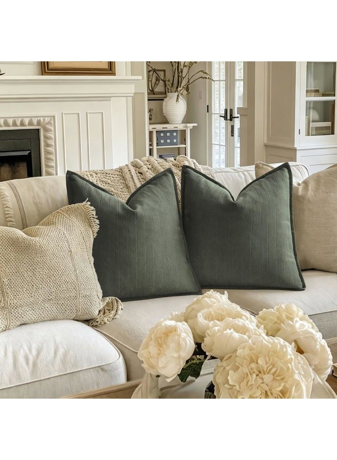 ZWJD Sofa Cushion Covers Set of 2 Chenille Sofa Cushions with Elegant Design, Soft and Luxury Decorative Cushion for Sofa, Bed and Home Decoration - Image 4