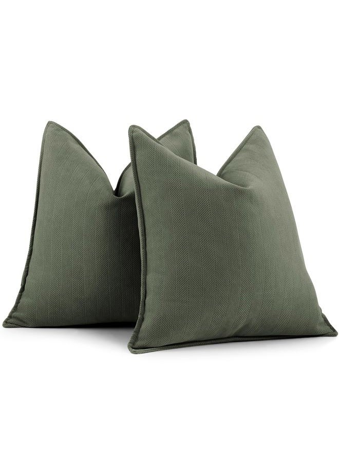 ZWJD Sofa Cushion Covers Set of 2 Chenille Sofa Cushions with Elegant Design, Soft and Luxury Decorative Cushion for Sofa, Bed and Home Decoration - Image 1