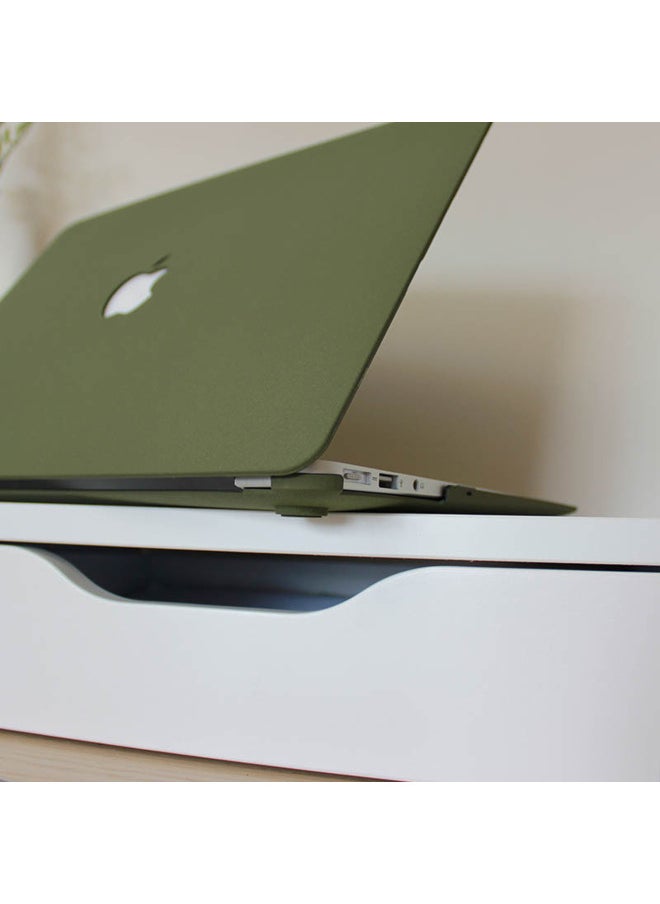 For Apple Notebook Protective Case Macbookair13 Notebook Case 16 Pro13 Inch Army Green Quicksand-Color:Quicksand Ash Spot-Applicable Model:(hollow) 2018-2020air13 (a1932/a2179/a2337)