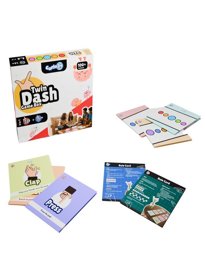 Curio21 Twin Dash - Fast-Paced Brain Boost Game | Left-Right Coordination & Reflex Challenge | Quick Play Family & Friends Game | 1-4 Players | Great Gift for Teens & Adults (14+) (Twin Dash Lite) - Image 3