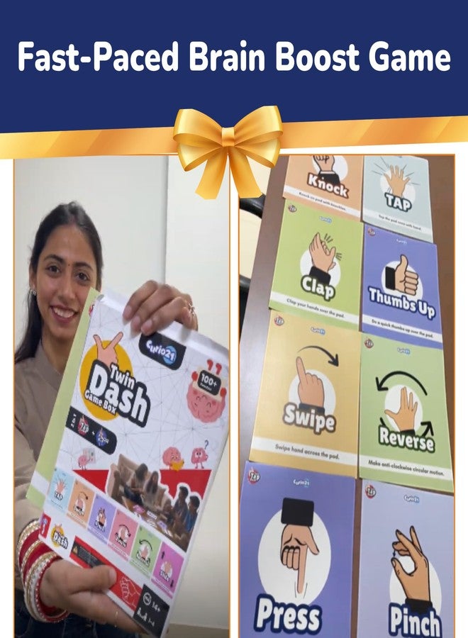 Curio21 Twin Dash - Fast-Paced Brain Boost Game | Left-Right Coordination & Reflex Challenge | Quick Play Family & Friends Game | 1-4 Players | Great Gift for Teens & Adults (14+) (Twin Dash Lite) - Image 2