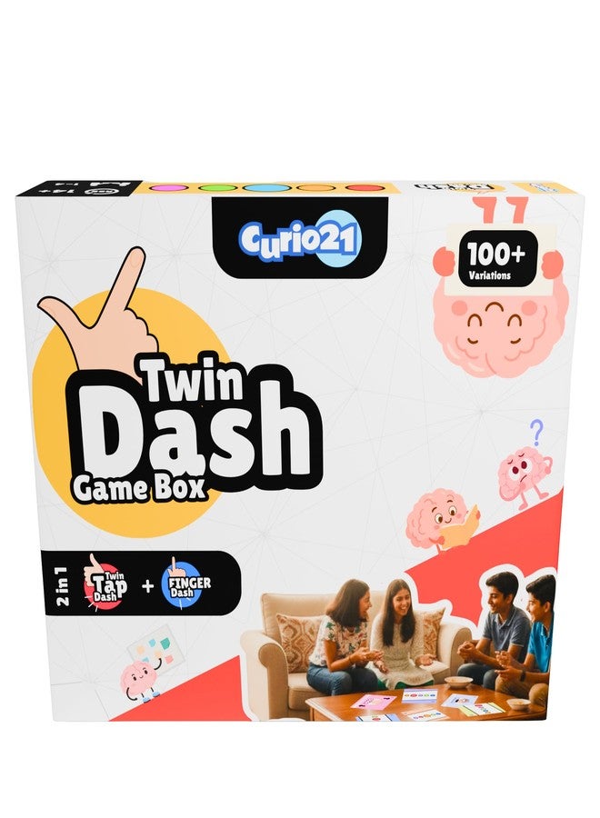 Curio21 Twin Dash - Fast-Paced Brain Boost Game | Left-Right Coordination & Reflex Challenge | Quick Play Family & Friends Game | 1-4 Players | Great Gift for Teens & Adults (14+) (Twin Dash Lite) - Image 1
