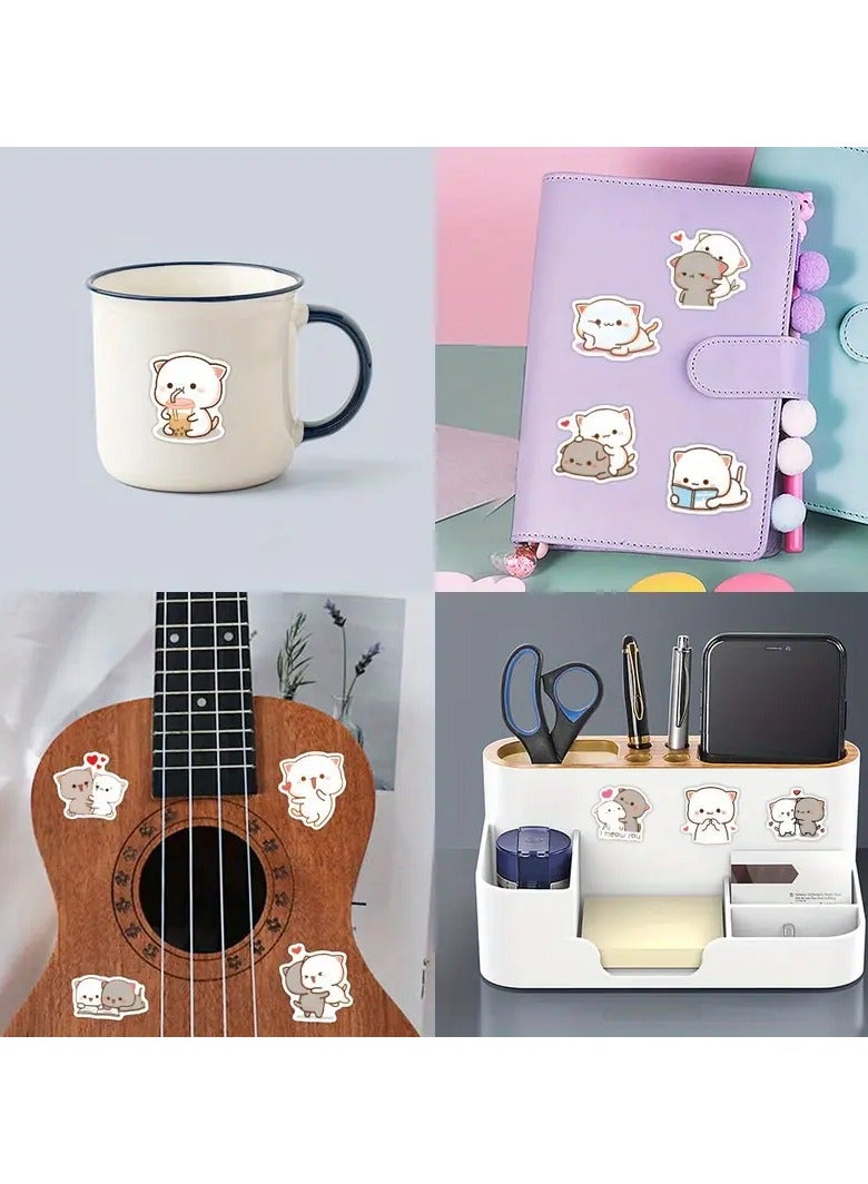 Goolsky 60pcs Kawaii Cat Cartoon Lovely Stickers, Cartoon Stickers -winter, new year - Image 4