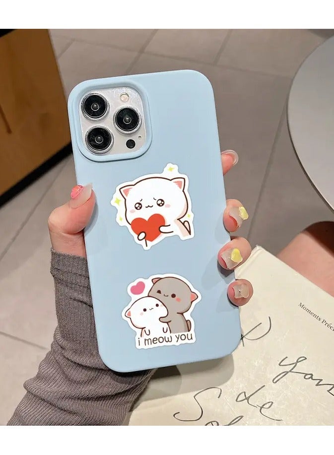 Goolsky 60pcs Kawaii Cat Cartoon Lovely Stickers, Cartoon Stickers -winter, new year - Image 5