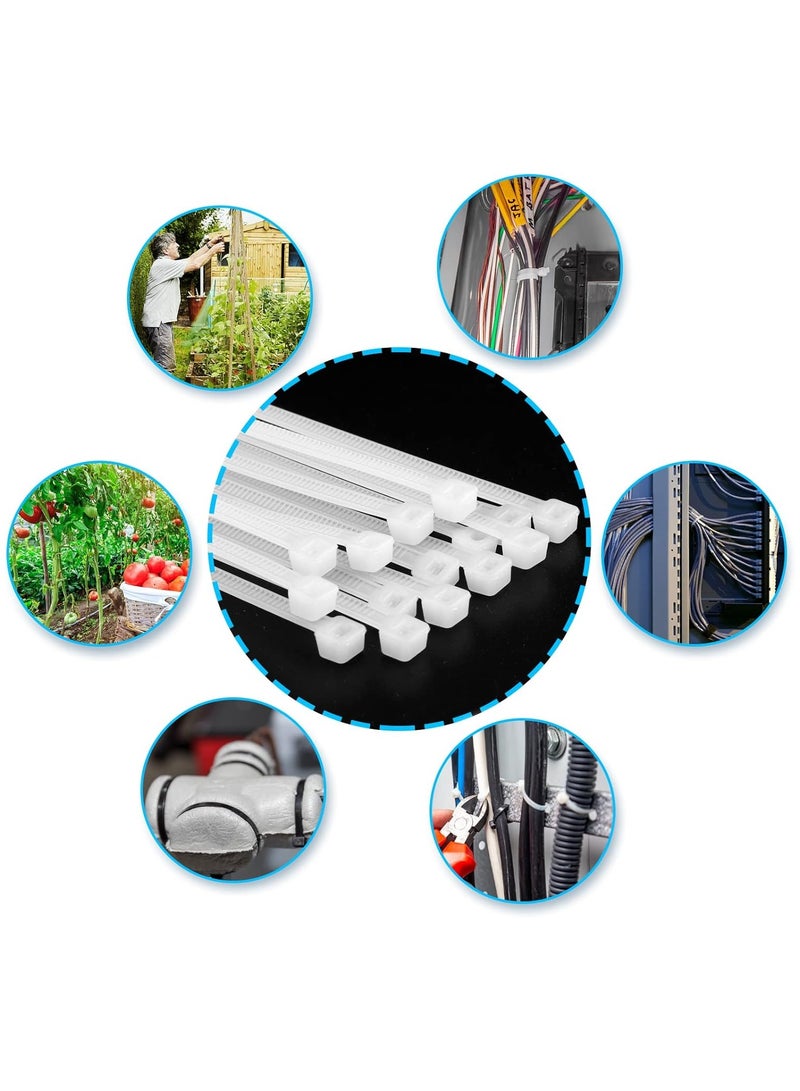 MEKEET Cable Ties 12" Pack of 100 Self-Locking Nylon Zip Ties UV Resistant & Heavy Duty Cable tie for Home, Office, Cable Management and Other... - Image 1