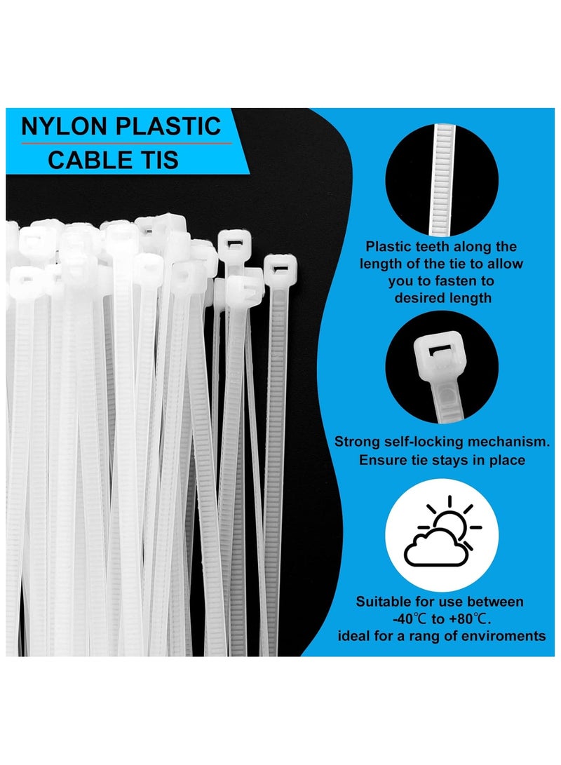 MEKEET Cable Ties 12" Pack of 100 Self-Locking Nylon Zip Ties UV Resistant & Heavy Duty Cable tie for Home, Office, Cable Management and Other... - Image 3