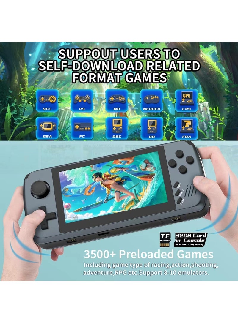Open Source Handheld Game Console - 4.5-Inch IPS HD Retro Game Console with ATM7051 Quad Core ARM CORTEX-A9 CPU, Classic Video Games, Multi-Emulator Support, HD Output, and TF Card Expansion