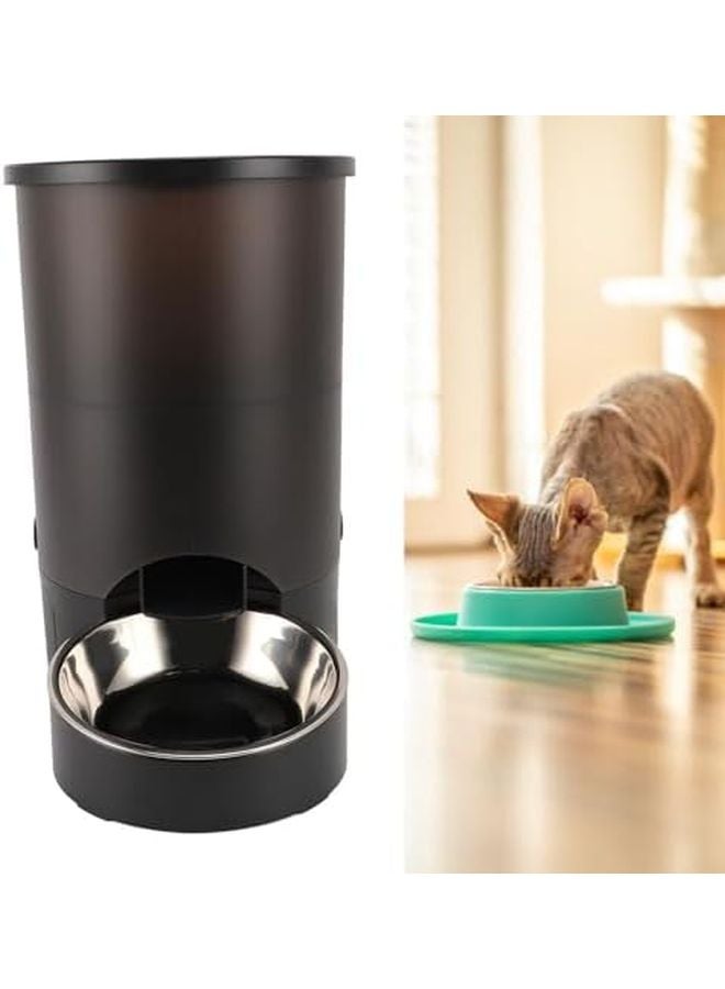 Black Automatic Pet Feeder 3L Dual Power Timed Food Dispenser For Cats Dogs - Image 3