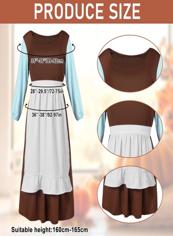 Funnysoft Women's Peasant Costume Halloween Maid Peasant Dress Cosplay for Women Adults Party Accessories - Image 2