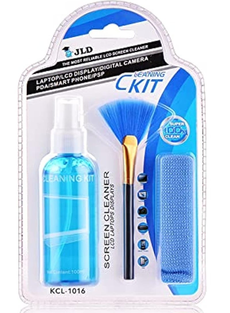 3 in 1 Effective Cleaning Kit for Computer, Laptop, LCD TV, Monitor, Camera, Smartphone, Lenses, Tablet (100ml)  - Image 1