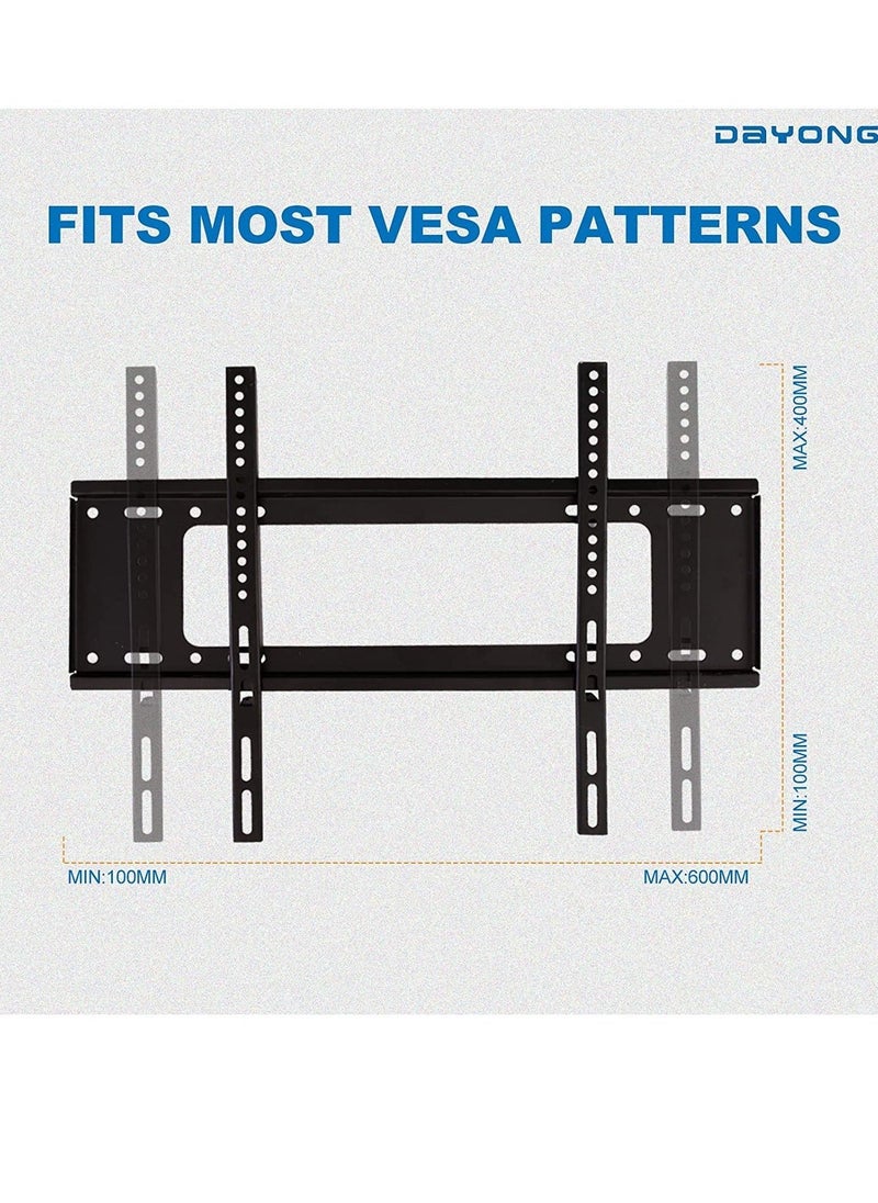 DAYONG Fixed TV Wall Mount,TV Stand/Television Stands for Most 40-85 inch TVs,TV Mounting Bracket VESA 600X400mm Up to 50kg,Fits LED LCD OLED Flat Curved Screen TVs  - Image 3