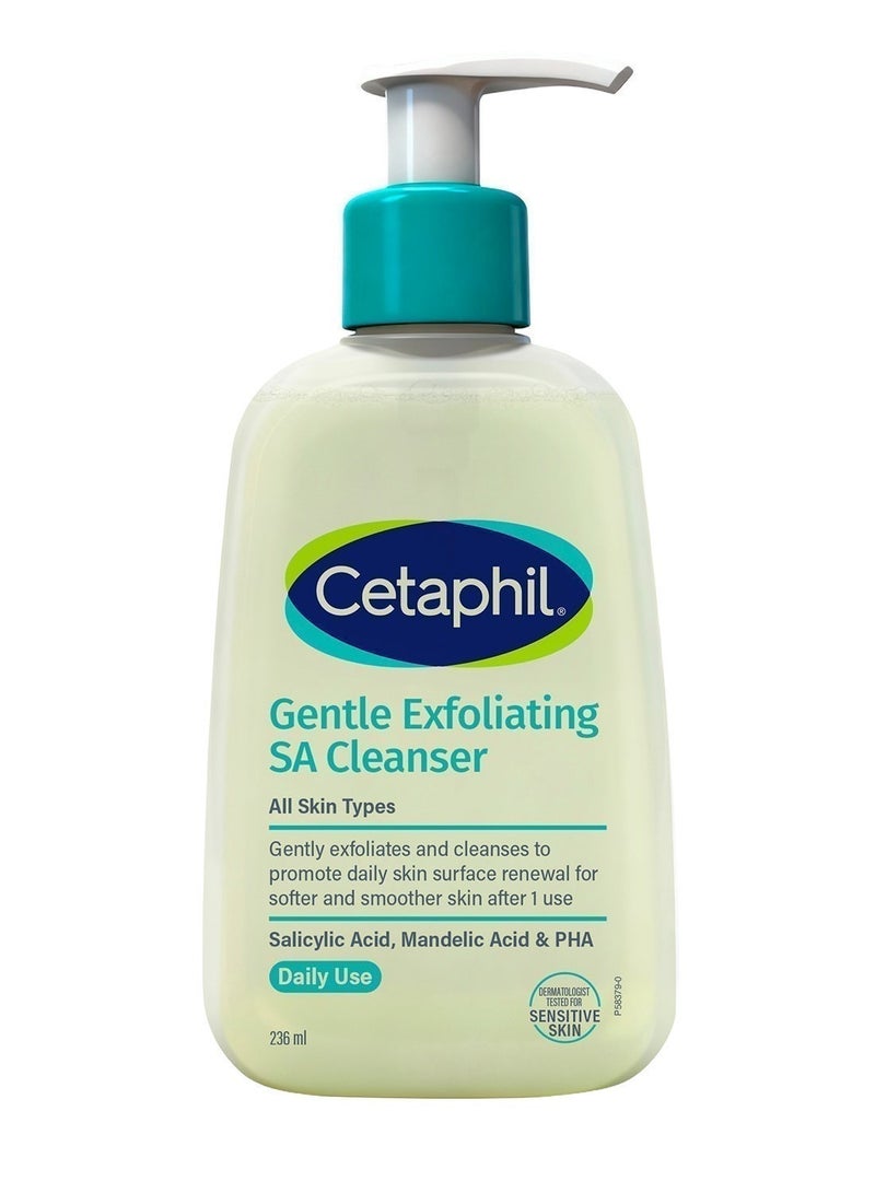 Cetaphil حزمة نظام العناية بالبشرة المعرضة لحب الشباب الدهني بخطوات 3: منظف SA مقشر لطيف (236 مل)، لوشن SA (236 مل) & جل واقي من الشمس SPF 50+ (100 مل) | يقشر بلطف، يرطب ويحمي | مع حمض الساليسيليك (BHA)، حمض الماندليك (AHA) & غلوكونولاكتون (PHA) | لجميع أنواع البشرة، بما في ذلك البشرة الدهنية والحساسة | موصى به من قبل أطباء الجلد. - Image 3