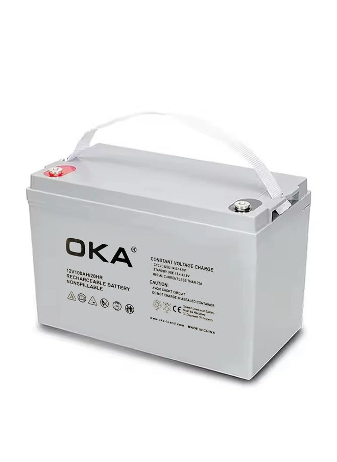OKA OKA Solar Cell Gel Battery Made of High Quality Material 12V –100Ah  - Image 2