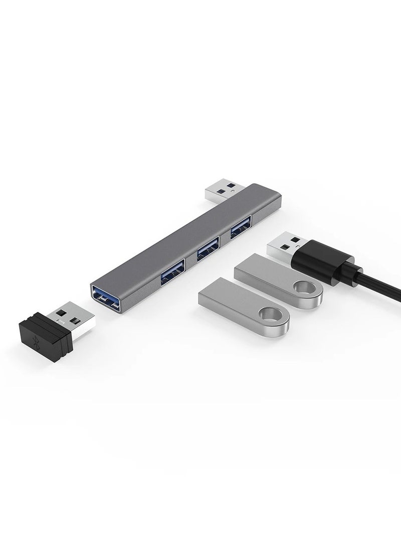4-Port USB 3.0 Docking Station | Laptop Extender Hub with Electronic Components, Side Plug-in USB  Splitter  - Image 2