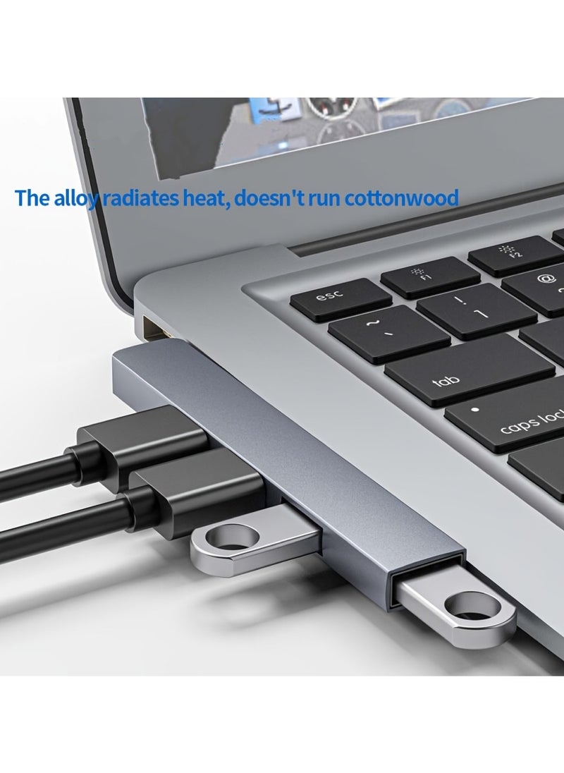 4-Port USB 3.0 Docking Station | Laptop Extender Hub with Electronic Components, Side Plug-in USB  Splitter