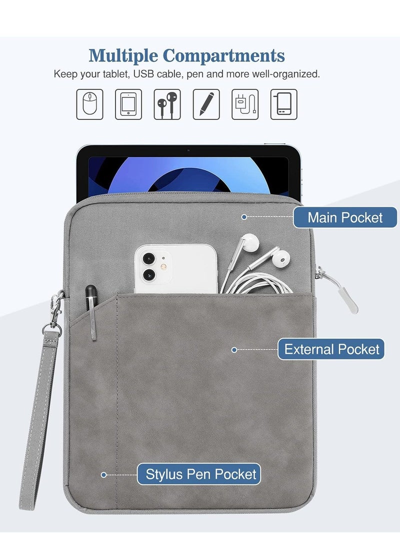 كابتن تيك 9-11 Inch Tablet Sleeve Bag Carrying Case Protective with Pocket, Gray - Image 4