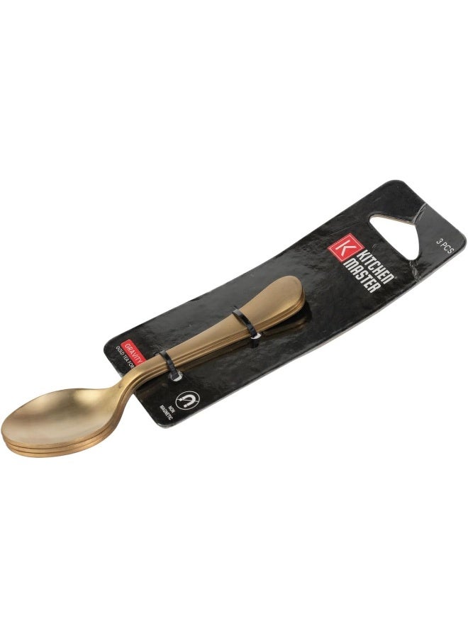 Kitchen master KITCHEN MASTER GOLD TEA SPOON 3PC PACK - GRAVITY  - Image 3