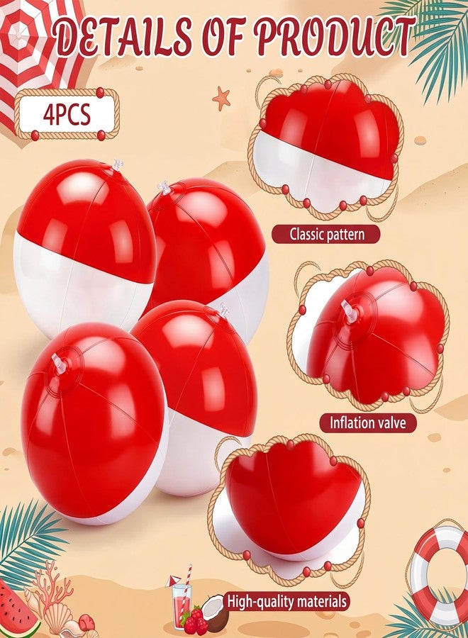 Arrowbash مجموعة كرات شاطئ أنمي من Arrowbash، 4 كرات، تصميم كروي أحمر وأبيض نابض بالحياة، 7.87 بوصة، ألعاب حمام سباحة، كرات مائية قابلة للنفخ للشاطئ، حفلات حمام السباحة، ألعاب صيفية (7.87 بوصة) - Image 3