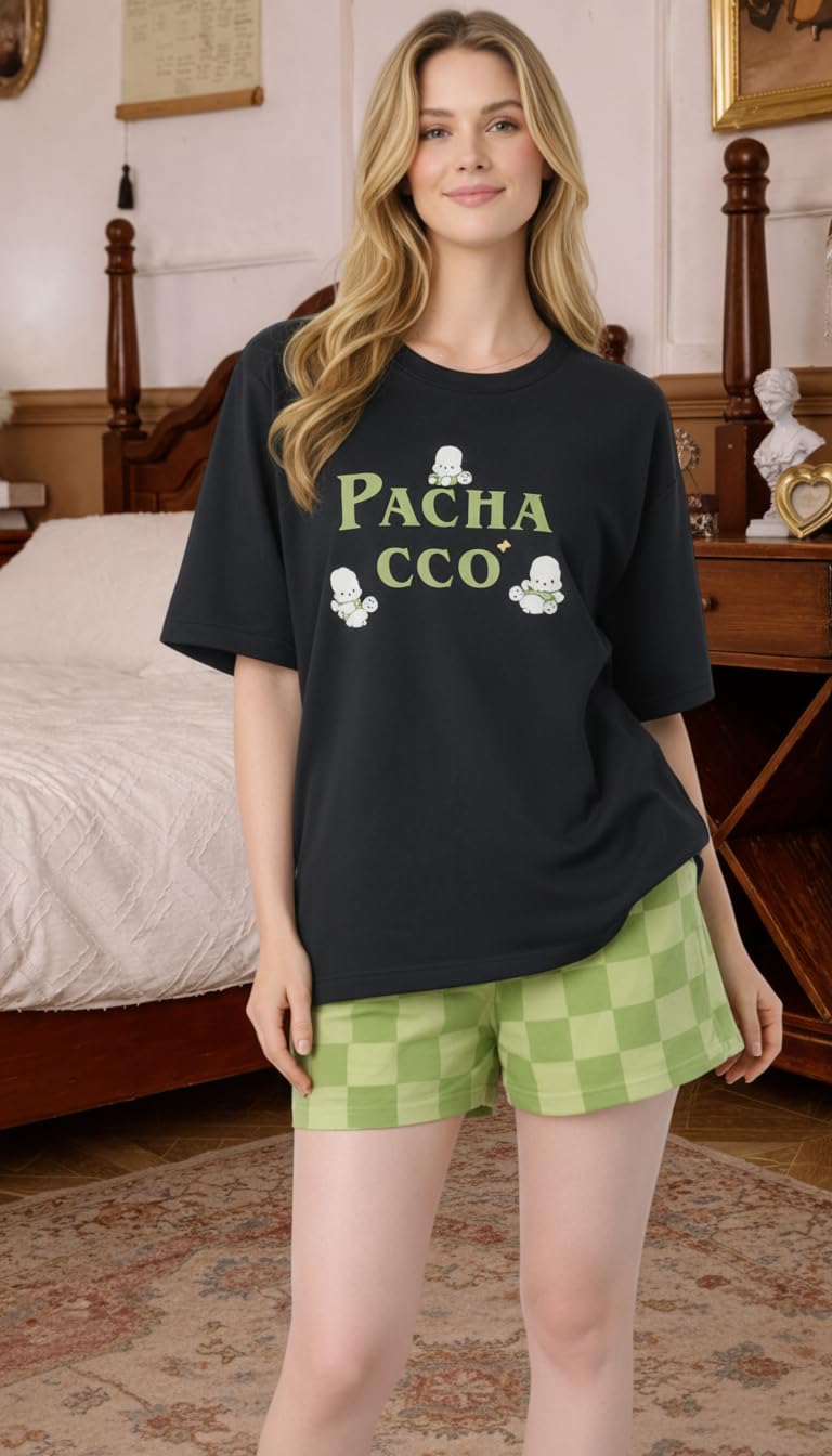 Celary Korean Women Cotton Blend Night Suit Set | Half Sleeve Printed T-Shirt & Shorts Co-Ord Set - Image 3