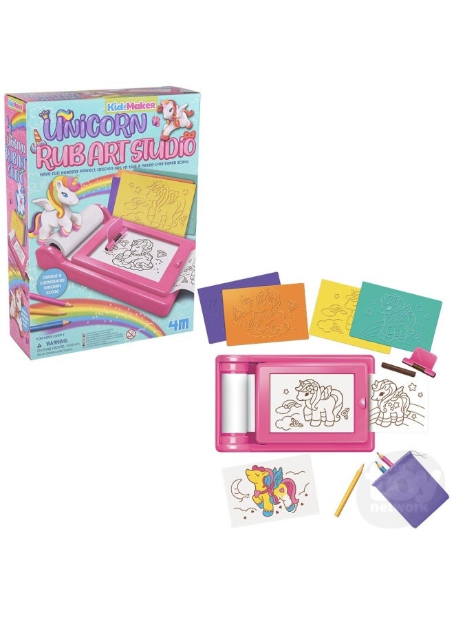 4M KidzMaker Unicorn Rub Art Studio Art Kit - Image 1