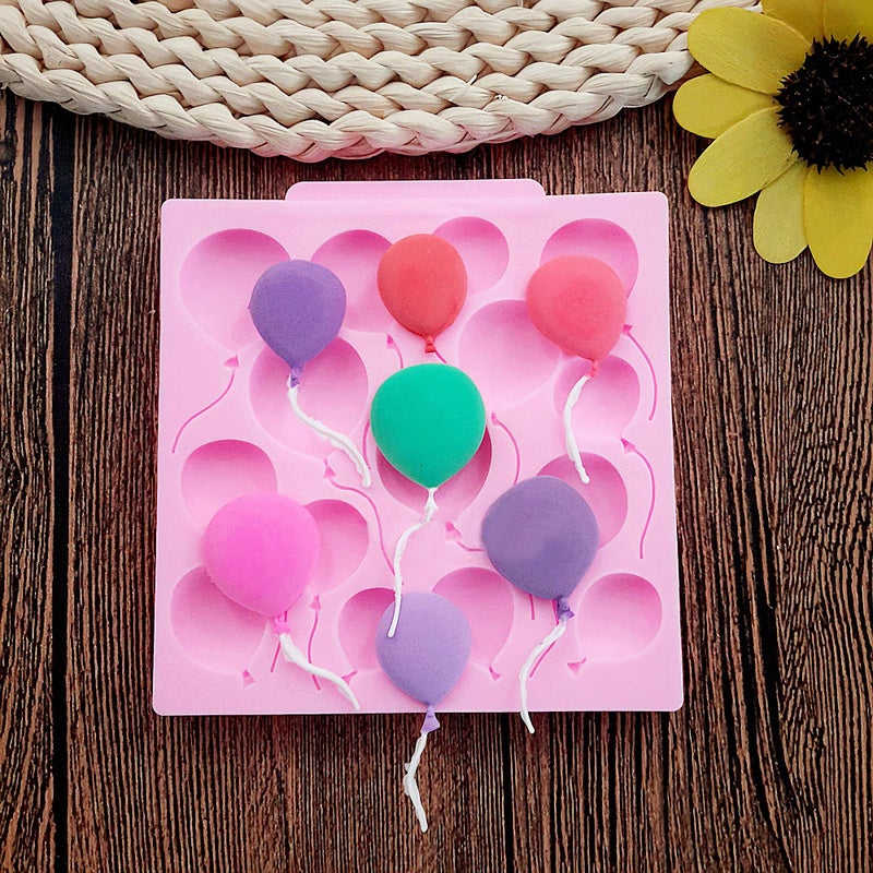 HengKe 2 Pieces Air Balloon Fondant Molds Food Grade Safety Silicon Materials  Chocolate Candy Mold for Party Baby Shower Cake Decorating Sugarcraft  Cupcake Topper Pastry  Polymer Clay  Epoxy Resin - Image 2