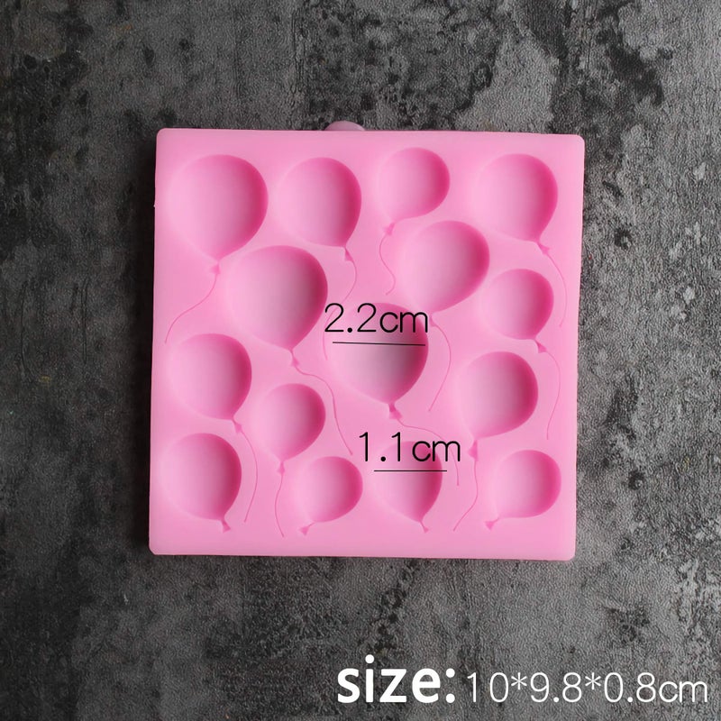 HengKe 2 Pieces Air Balloon Fondant Molds Food Grade Safety Silicon Materials  Chocolate Candy Mold for Party Baby Shower Cake Decorating Sugarcraft  Cupcake Topper Pastry  Polymer Clay  Epoxy Resin - Image 3