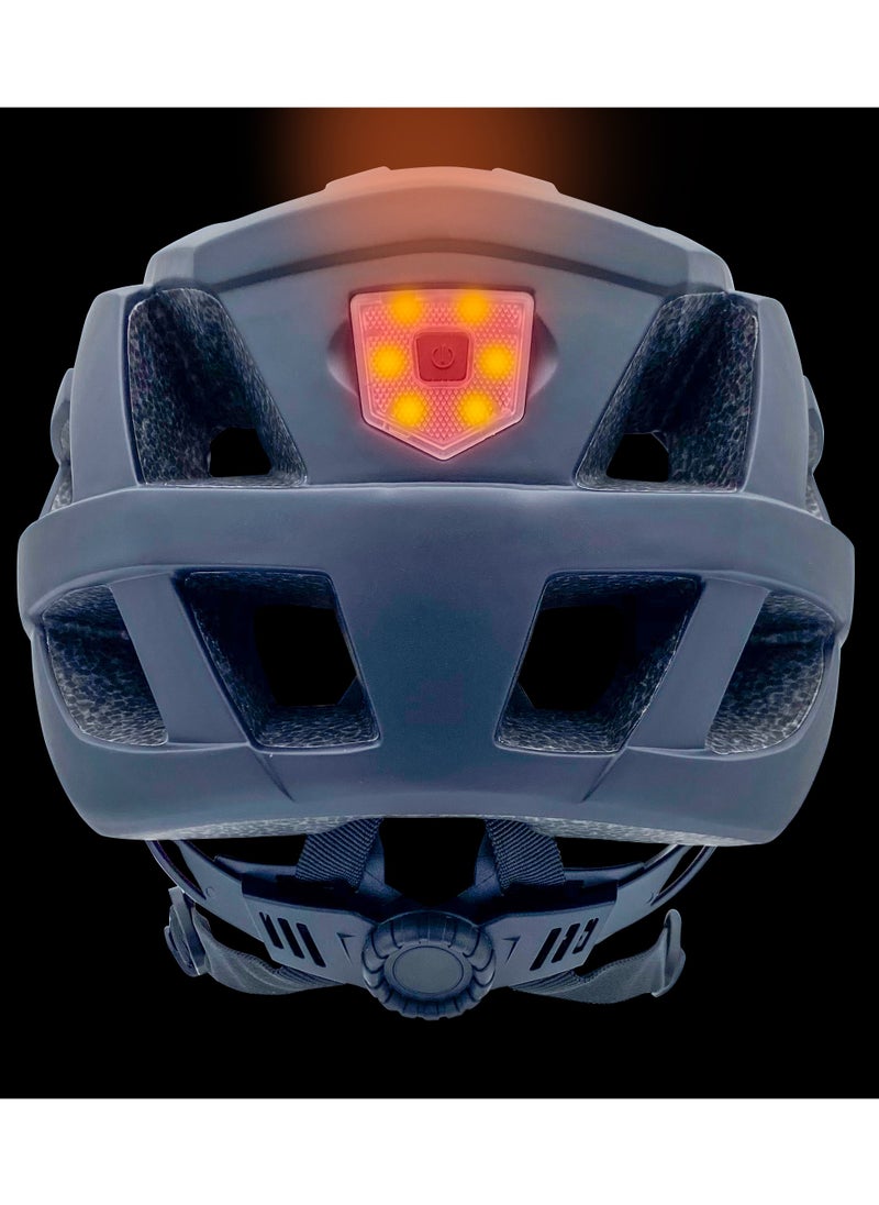 FSPEED - Specialized Bike Helmet With 3 Different Lighting Modes Led Rear Light And Detachable Sun Visor Ce Certificated Mountain Bike Helmet Men Women And Children For Unisex-Adult Large Size Balck - Image 1