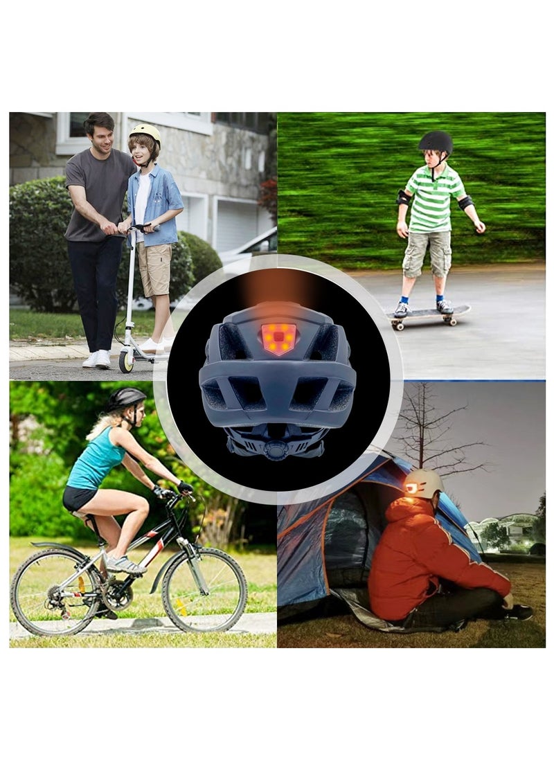 FSPEED - Specialized Bike Helmet With 3 Different Lighting Modes Led Rear Light And Detachable Sun Visor Ce Certificated Mountain Bike Helmet Men Women And Children For Unisex-Adult Large Size Balck - Image 1
