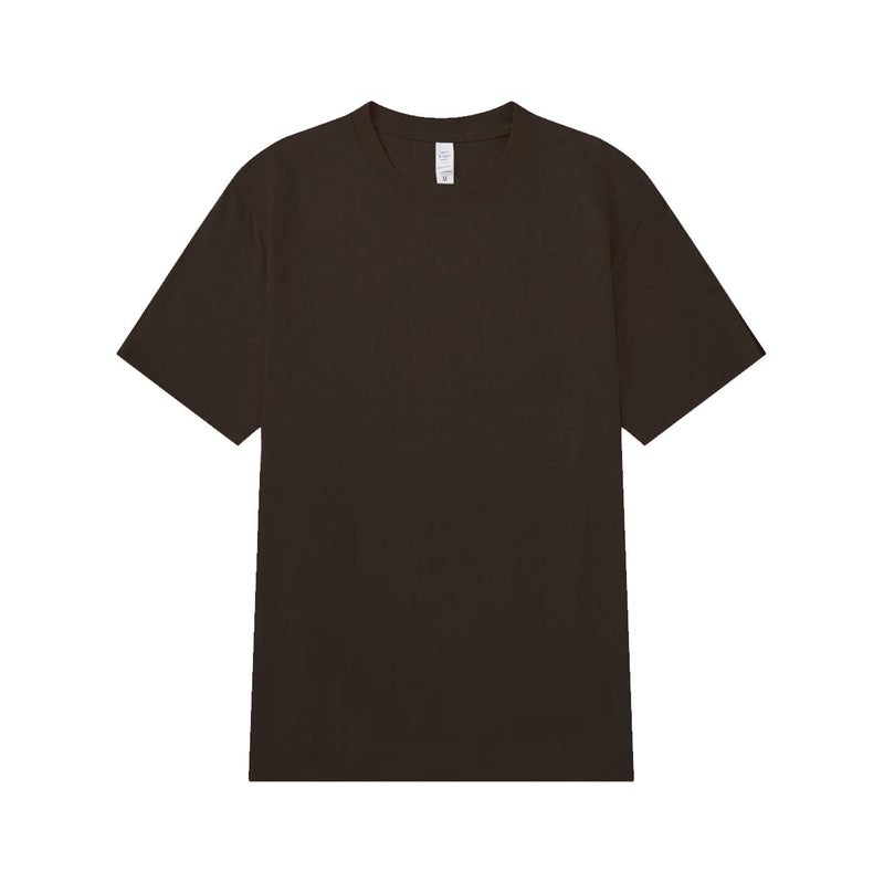 Summer Solid Color 240G Pure Cotton Base White Versatile Round Neck Long-Sleeve Short-Sleeve Men'S Breathable Pure Cotton Short-Sleeve T-Shirt - Image 1