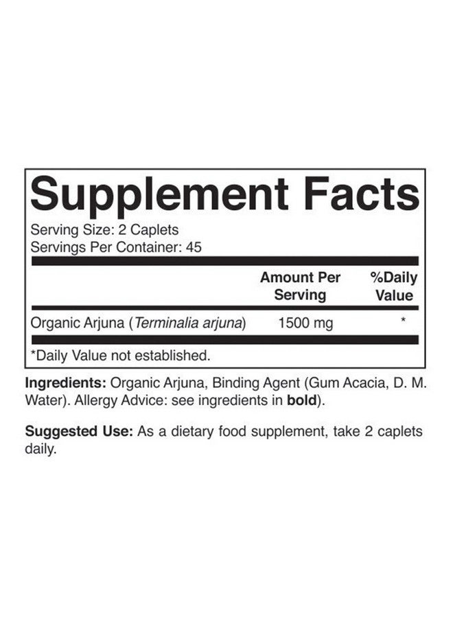 Brieofood Organic Arjuna 1500mg, 45 Servings, Vegetarian, Gluten Free, 90 Vegetarian Tablet - Image 3