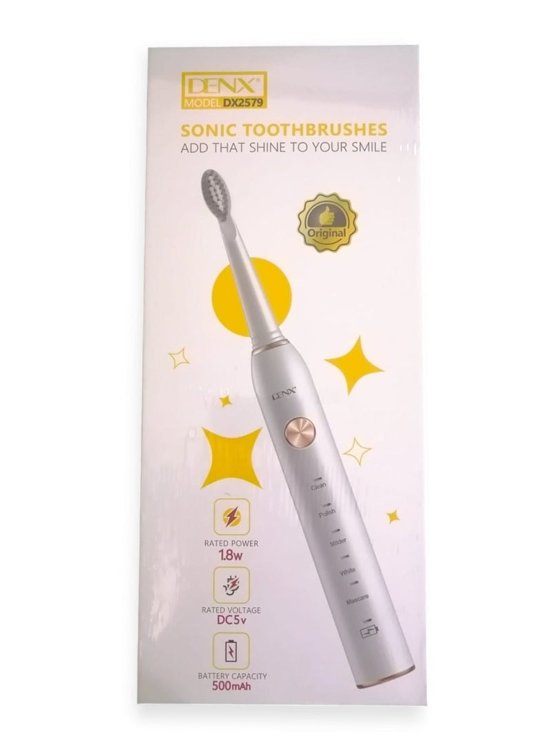 Denx Waterproof Smart Sonic Toothbrush For 5 Problems White Dx2579 - Image 4
