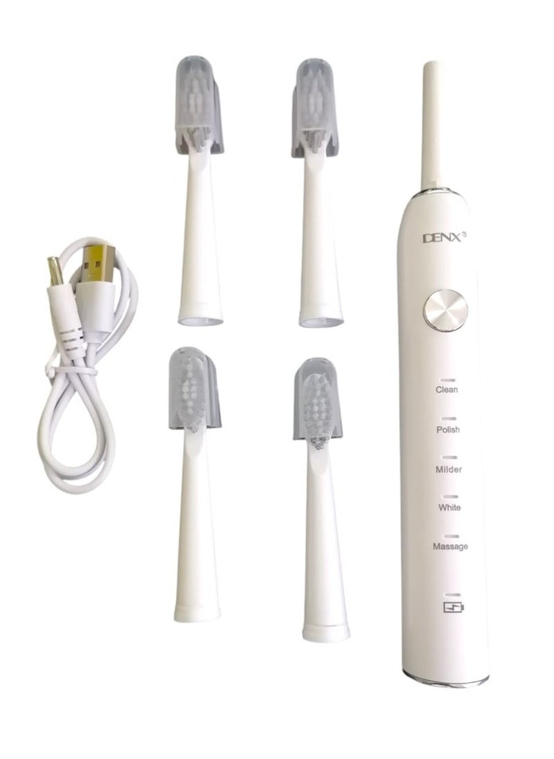 Denx Waterproof Smart Sonic Toothbrush For 5 Problems White Dx2579 - Image 5