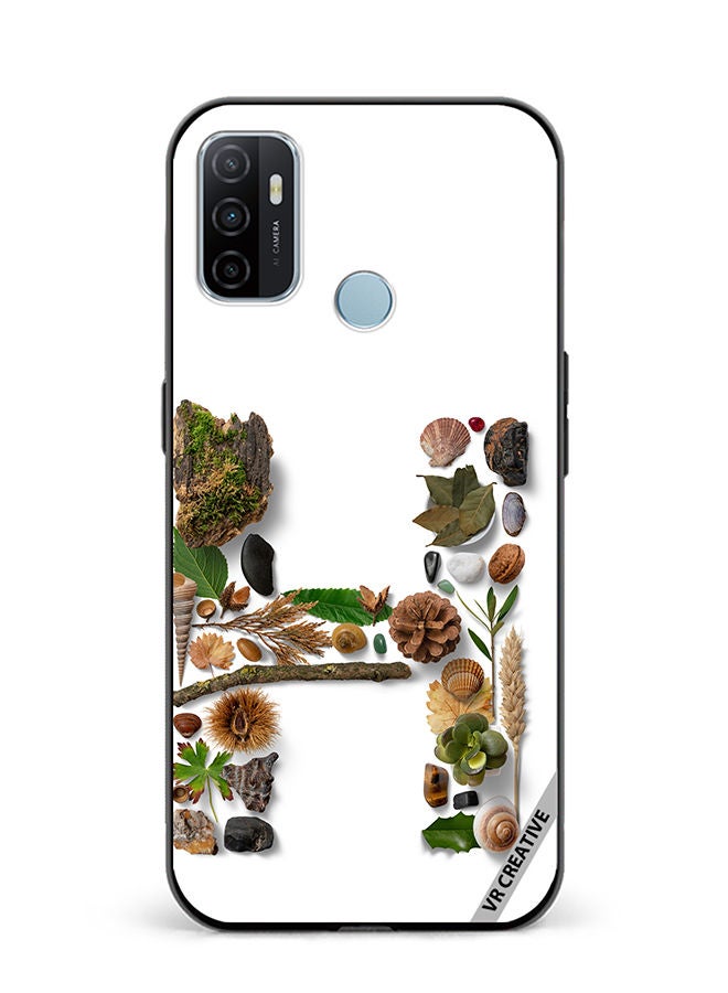 VR CREATIVE Protective Case Cover For Oppo A53 Alphabet H Design Multicolour - Image 1