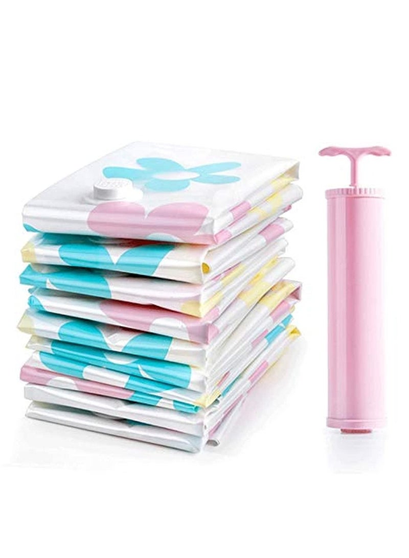 Arabest 11 Piece Clothes Vacuum Bag Clothes Vacuum Storage Bag Vacuum Compression Bag Wardrobe Organiser - Image 1