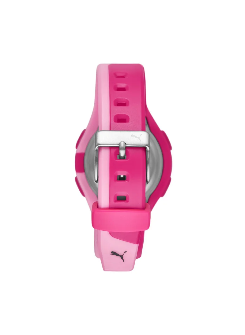 PUMA Unisex Digital Watch With Pink Polyurethane Strap - 3 ATM - PU P6008