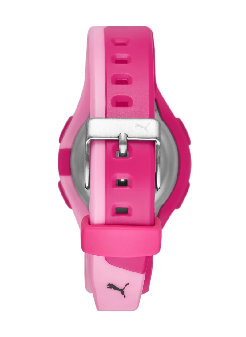 PUMA Unisex Digital Watch With Pink Polyurethane Strap - 3 ATM - PU P6008