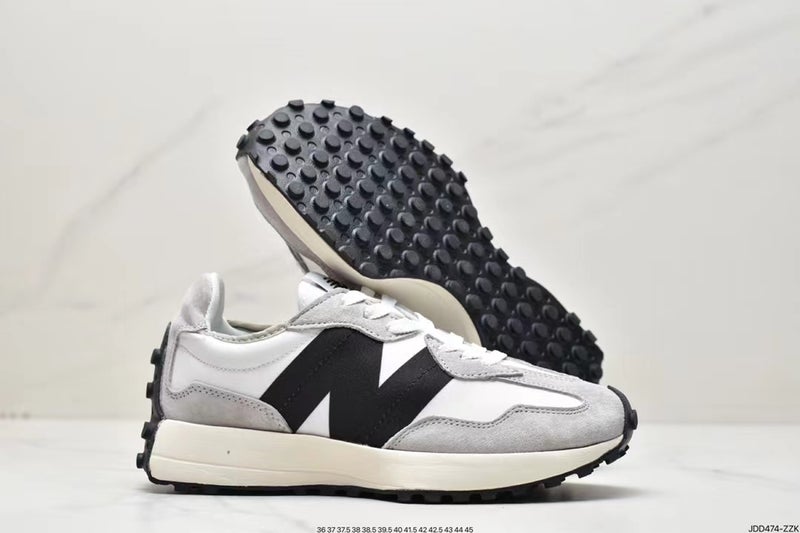 NEW NB NB 327 Casual Sport Unisex Shoes Black White - Image 2