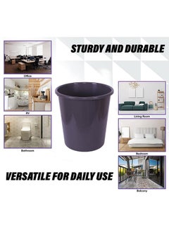 Kuber Industries Kuber Industries Dustbin | Open Dustbin | Plastic Garbage Dustbin | Dustbin For Kitchen | Dustbin For Bathroom | Office Dustbin | Plain Sada Dustbin | 7 LTR | 066 | Gray  - Image 5